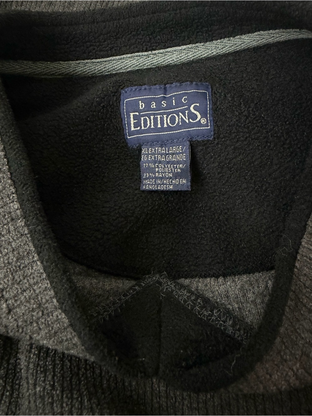Basic Editions Mens Ribbed Sweater - Picture 6 of 6